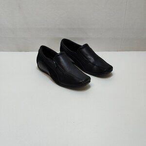 Jasmin Alaina Slip-On Loafer Leather Upper Suede Trim Size 8M Side Zipper Accent
